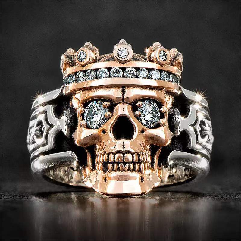 New Creative Crown Skull Ring Personality Double Color Ghost Head Men s Ring Fashion Trend Punk Jewelry Gift Wholesale 6
New Creative Crown Skull Ring Personality Double Color Ghost Head Men s Ring Fashion Trend Punk Jewelry Gift Wholesale 6