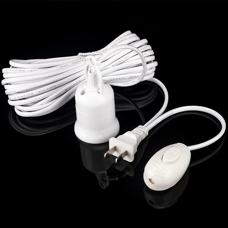 2M/4M держатель цоколя лампы шнур питания кабель E27 США подвесной светодиодный светильник адаптеры розетки шнура с выключателем