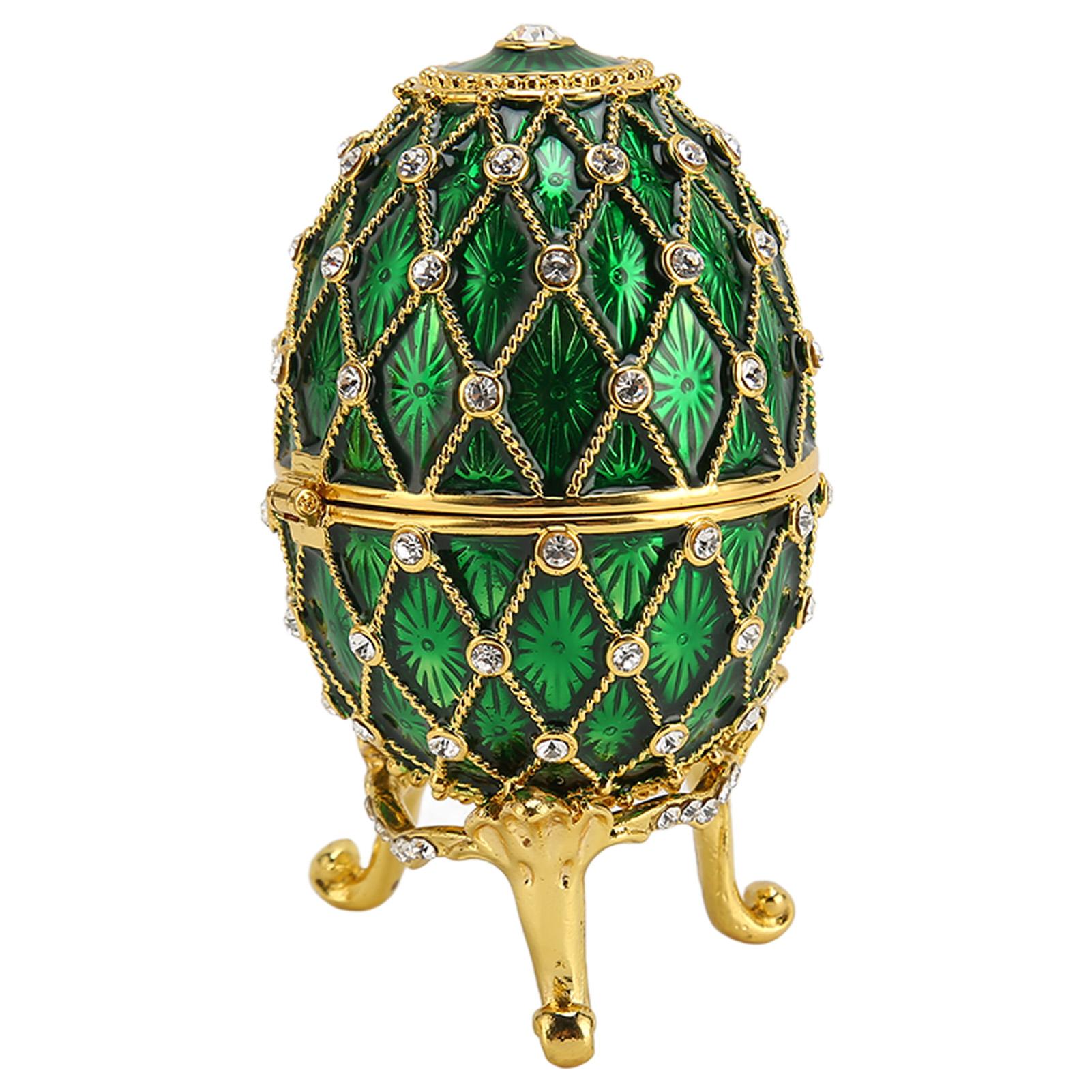 Egg Shape Trinket Boxes Vintage Exquisite Rhinestones Trinket Boxes with Hinged for Living Room Green зелёный
Egg Shape Trinket Boxes Vintage Exquisite Rhinestones Trinket Boxes with Hinged for Living Room Green зелёный