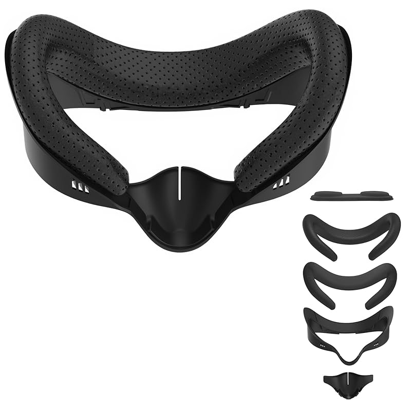 SHEAWA for Meta Quest 3S 2 face covers + blackout nose pad + lens cover face pad Compatible product cushion PU Cool ice silk Excellent breathability
SHEAWA for Meta Quest 3S 2 face covers + blackout nose pad + lens cover face pad Compatible product cushion PU Cool ice silk Excellent breathability