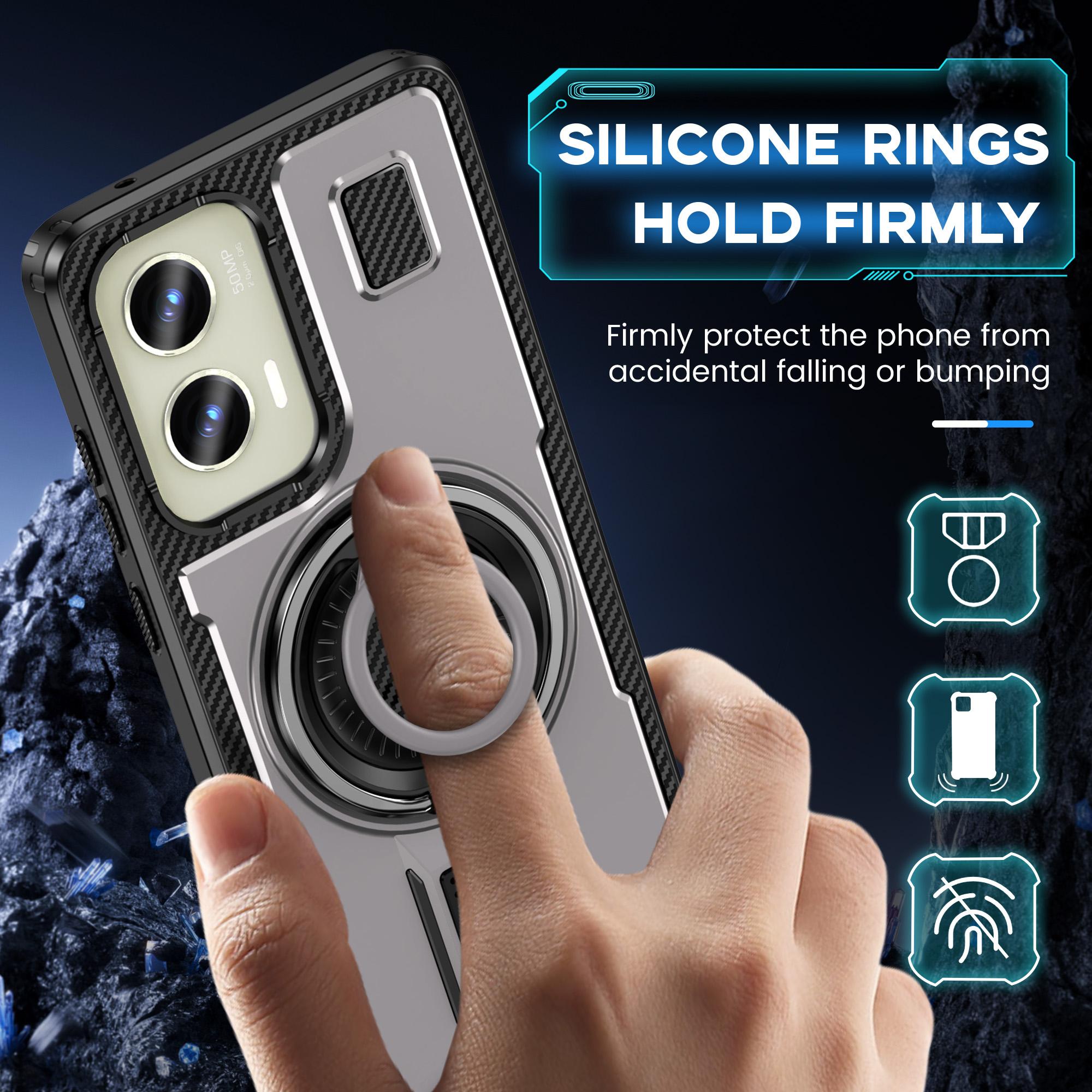For Motorola Moto G Stylus 5G (2024) Case TPU+PC Kickstand Phone Cover with Silicone Finger Strap Grey
For Motorola Moto G Stylus 5G (2024) Case TPU+PC Kickstand Phone Cover with Silicone Finger Strap Grey