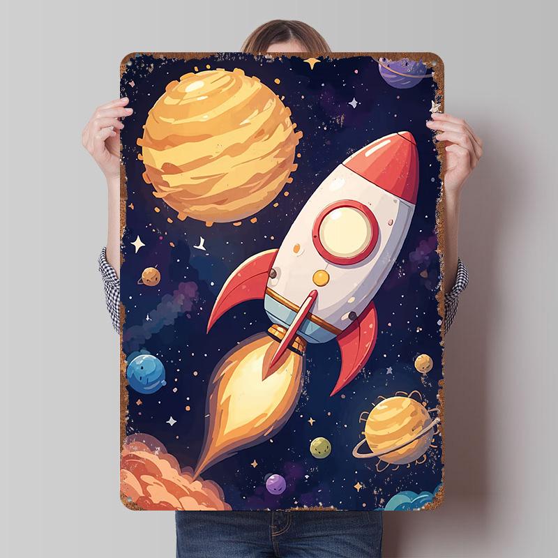 Cartoon Rocket Space Printed Poster Customized Wall Art Retro Vintage Metal Tin Signs for Room Decorations Mancave Decoration 7.9x11.8In(20x30cm)
Cartoon Rocket Space Printed Poster Customized Wall Art Retro Vintage Metal Tin Signs for Room Decorations Mancave Decoration 7.9x11.8In(20x30cm)