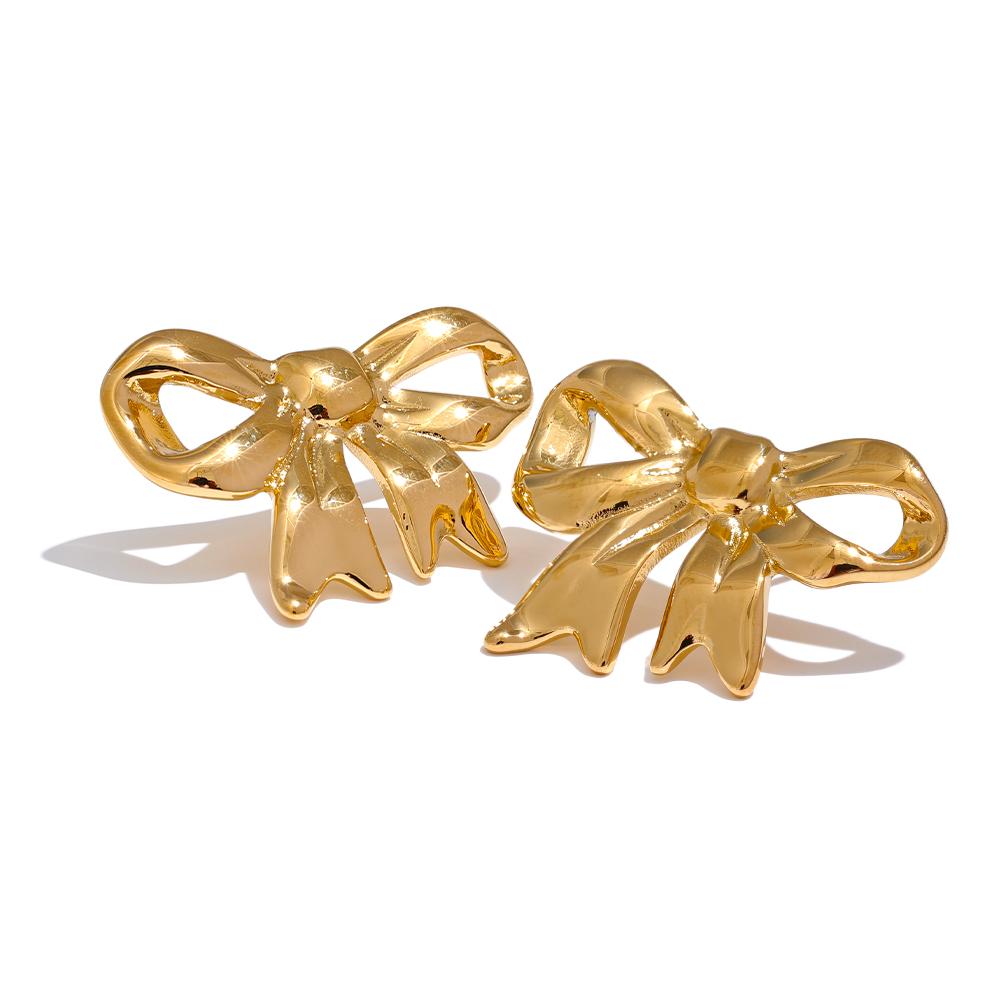 Yhpup Popular Stainless Steel Metal Bowknot Bow Stud Earrings for Women 18K PVD Plated Versatile Charm Jewelry
Yhpup Popular Stainless Steel Metal Bowknot Bow Stud Earrings for Women 18K PVD Plated Versatile Charm Jewelry