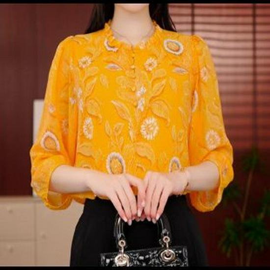 2026 Stylish Printed Chiffon Shirt for Middle-Aged and Elderly Women 4XL (150-165 Jin) жёлтый
2026 Stylish Printed Chiffon Shirt for Middle-Aged and Elderly Women 4XL (150-165 Jin) жёлтый