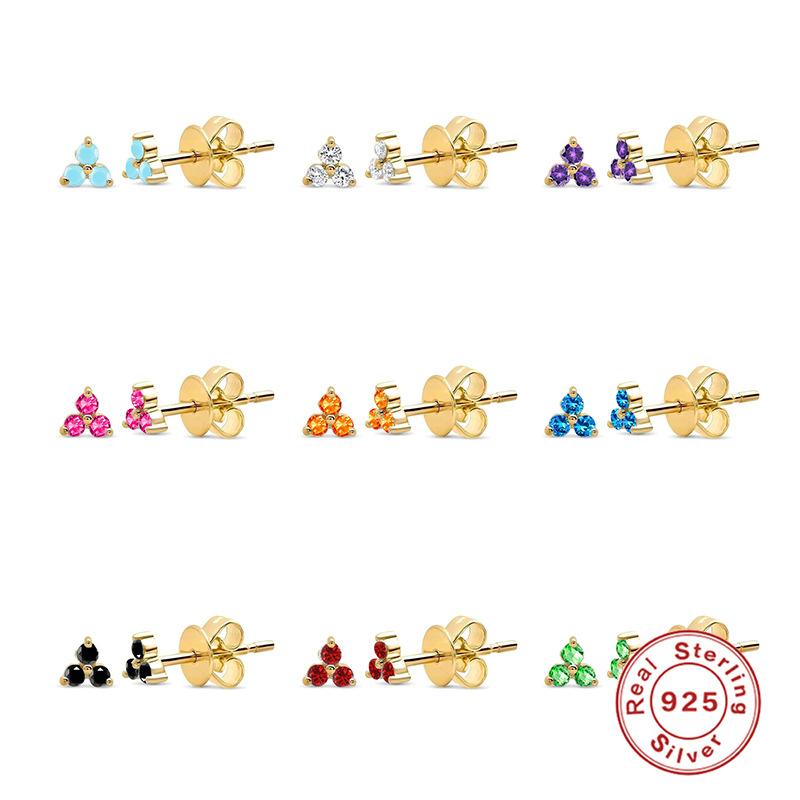 Cute And Small Lucky Grass Clover S925 Sterling Silver Turquoise Three-Petaled Flower Stud Earrings Earrings Earrings Pendant 925 Silver
Cute And Small Lucky Grass Clover S925 Sterling Silver Turquoise Three-Petaled Flower Stud Earrings Earrings Earrings Pendant 925 Silver