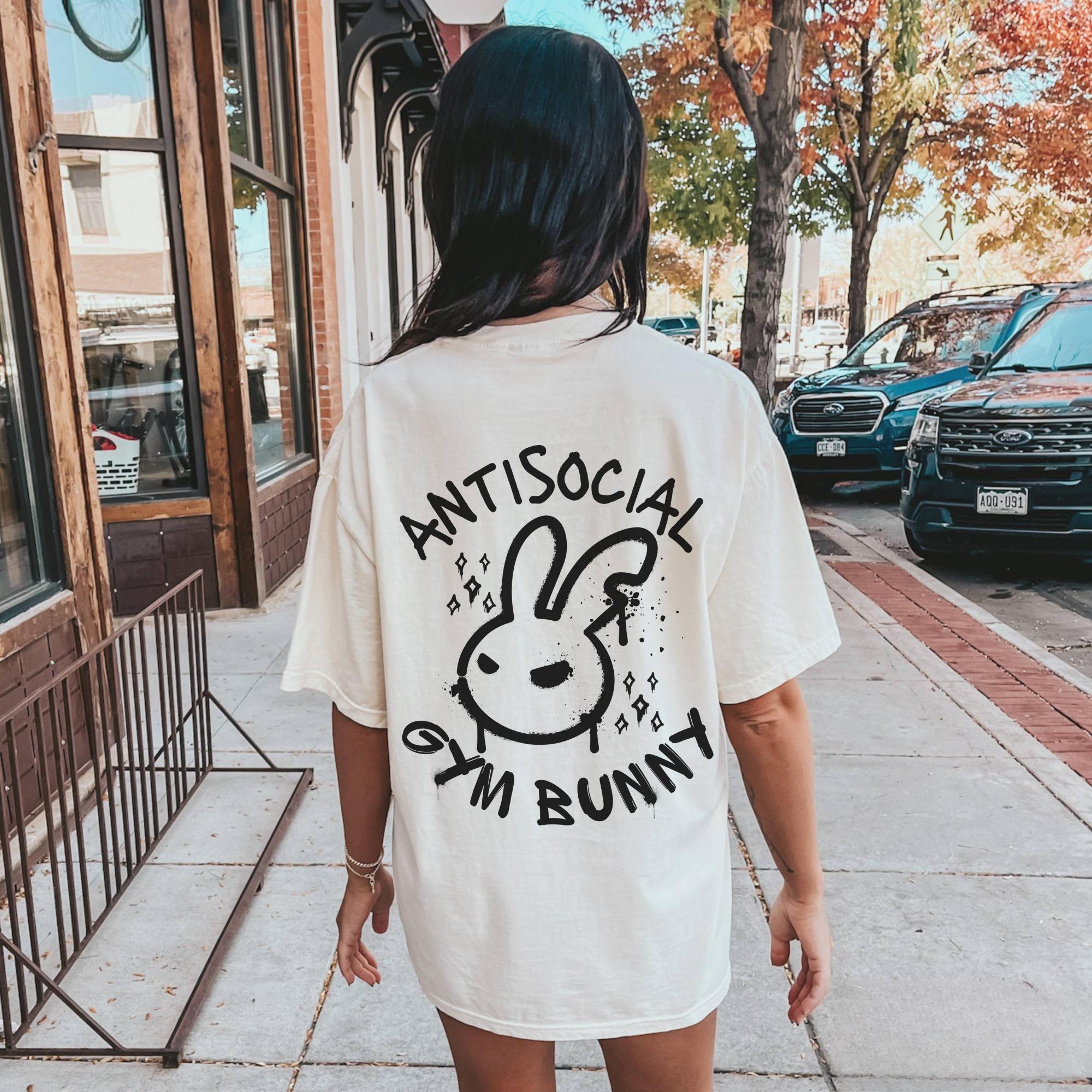 Antisocial Gym Bunny Printed Womens Tshirt SpringSummer Fashion Trend Pure Cotton Top Neutral Short Sleeve Fitness Tshirt 4XL
Antisocial Gym Bunny Printed Womens Tshirt SpringSummer Fashion Trend Pure Cotton Top Neutral Short Sleeve Fitness Tshirt 4XL
