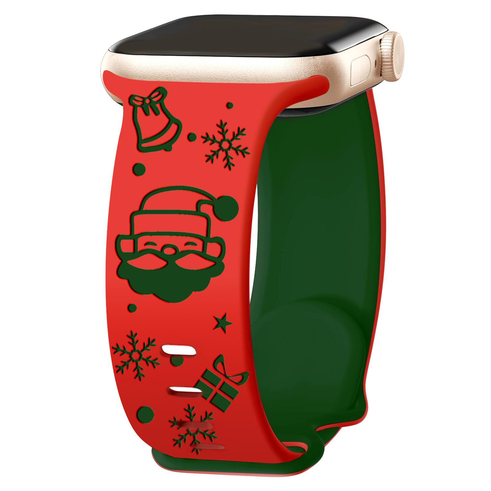 Dual-Color Engraved Christmas Butterfly Buckle Silicone Band for Apple Watch 42/44/45/49 mm зелений/червоний
Dual-Color Engraved Christmas Butterfly Buckle Silicone Band for Apple Watch 42/44/45/49 mm зелений/червоний