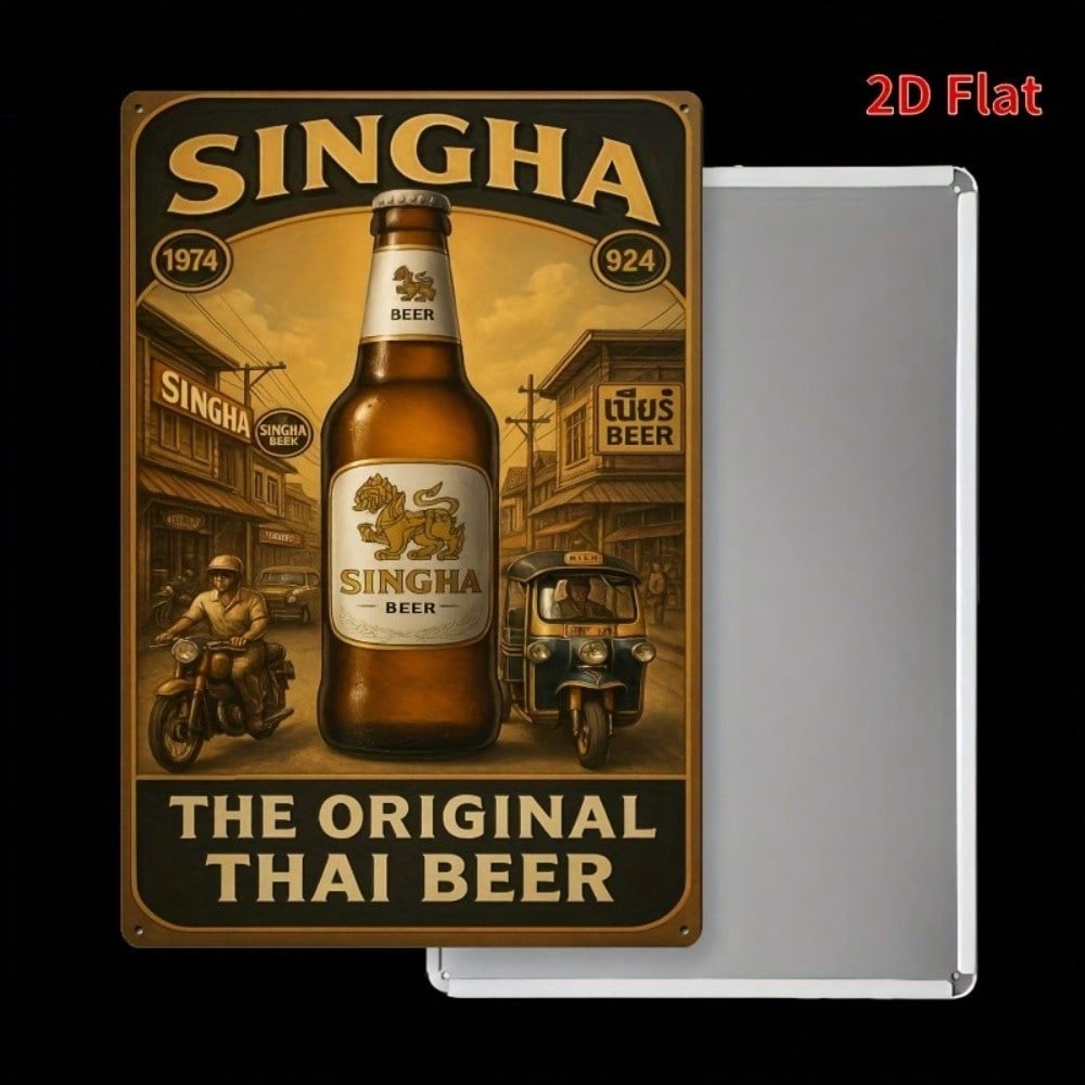 Vintage Singha Beer Tin Sign 8x12 Inch Retro Metal Wall Decor for Home Bar Garage різнокольоровий
Vintage Singha Beer Tin Sign 8x12 Inch Retro Metal Wall Decor for Home Bar Garage різнокольоровий