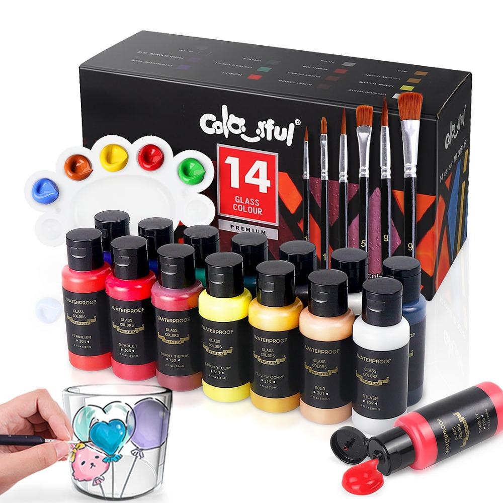 Classic Colors Professional Paint Set 14 Color Glass Painting Craft Paint Color Palette For Adults
Classic Colors Professional Paint Set 14 Color Glass Painting Craft Paint Color Palette For Adults
