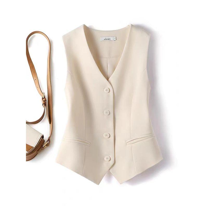 Suit Vest Women s Vest 2025 Spring Wear New Top Silm Sleeveless Waistcoat Short Elegant Bandage Dress Vest Beige four-grain buckle S (44.00 kg-50.00 kg
Suit Vest Women s Vest 2025 Spring Wear New Top Silm Sleeveless Waistcoat Short Elegant Bandage Dress Vest Beige four-grain buckle S (44.00 kg-50.00 kg