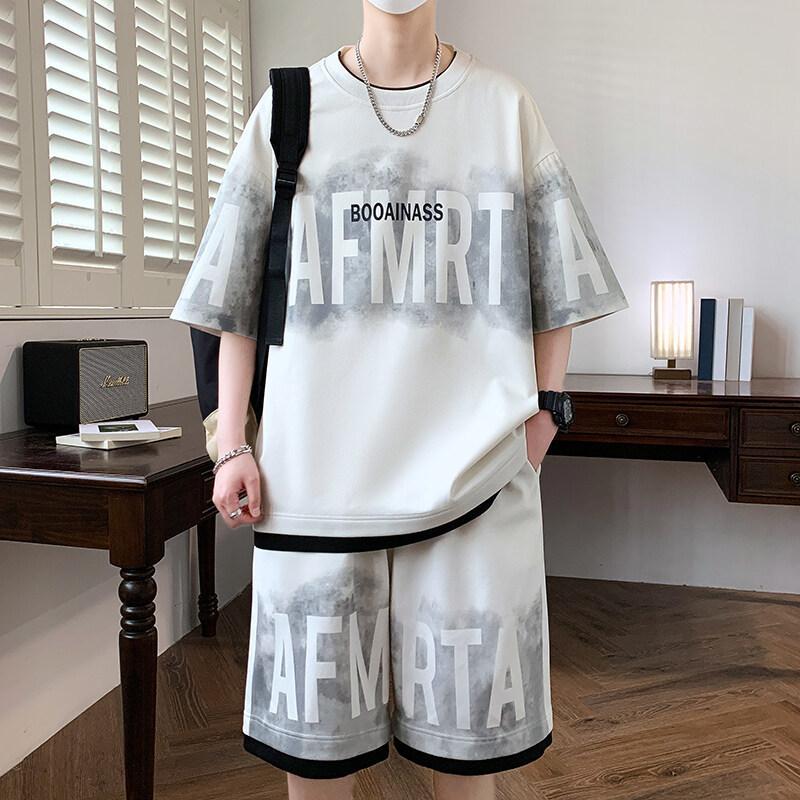 Men s fashion personality letter printed short sleeved shorts two-piece set outdoor sports breathable T-shirt set 4XL
Men s fashion personality letter printed short sleeved shorts two-piece set outdoor sports breathable T-shirt set 4XL