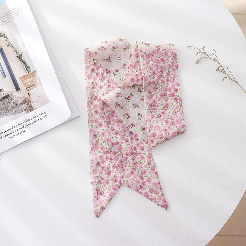 Summer French Retro Pink Tied Hair Small Floral Long Silk Scarf Headband Braided Hair Chiffon Thin Ribbon Scarf 100cmX6cm
Summer French Retro Pink Tied Hair Small Floral Long Silk Scarf Headband Braided Hair Chiffon Thin Ribbon Scarf 100cmX6cm