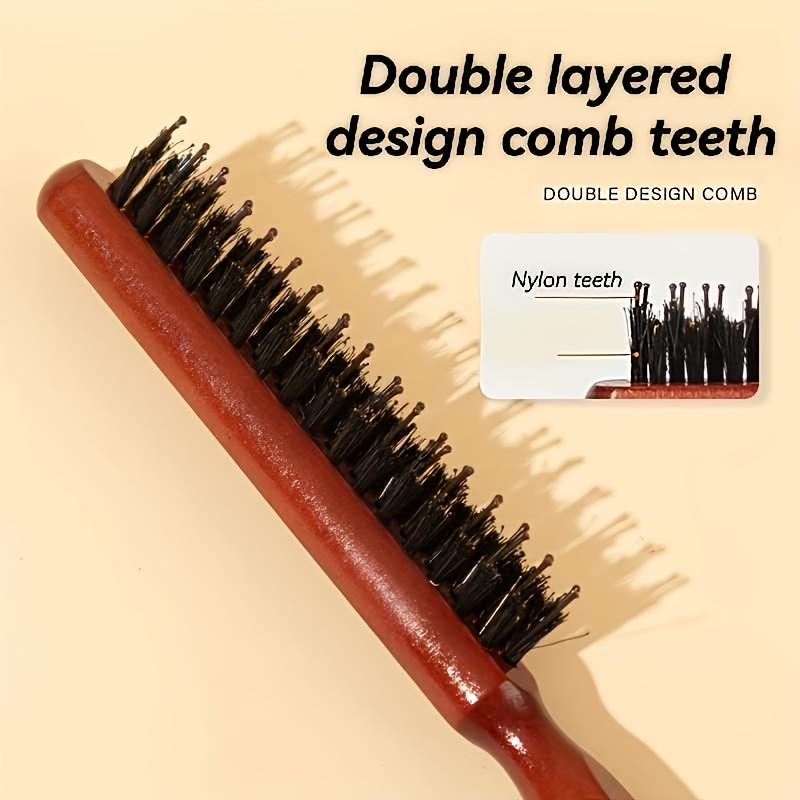 1Pc 3 Row Bristle Tail Comb – Mixed Boar & Synthetic Bristles for Scalp Massage&Hair Styling,Detangling Brush for All Hair Types чорний
1Pc 3 Row Bristle Tail Comb – Mixed Boar & Synthetic Bristles for Scalp Massage&Hair Styling,Detangling Brush for All Hair Types чорний