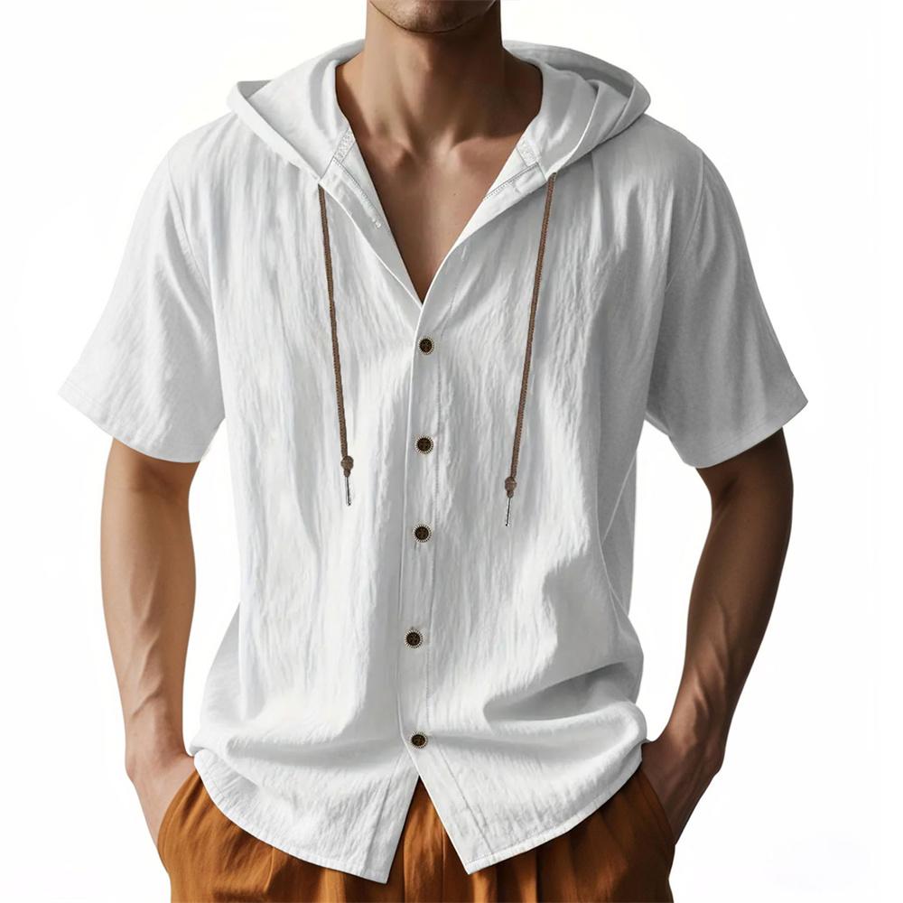 Мужская хлопково-льняная рубашка с капюшоном, стильный топ, дышащая, легкая, простой стиль, классические рубашки, однобортная, мужская модная футболка XXL белый
Мужская хлопково-льняная рубашка с капюшоном, стильный топ, дышащая, легкая, простой стиль, классические рубашки, однобортная, мужская модная футболка XXL белый