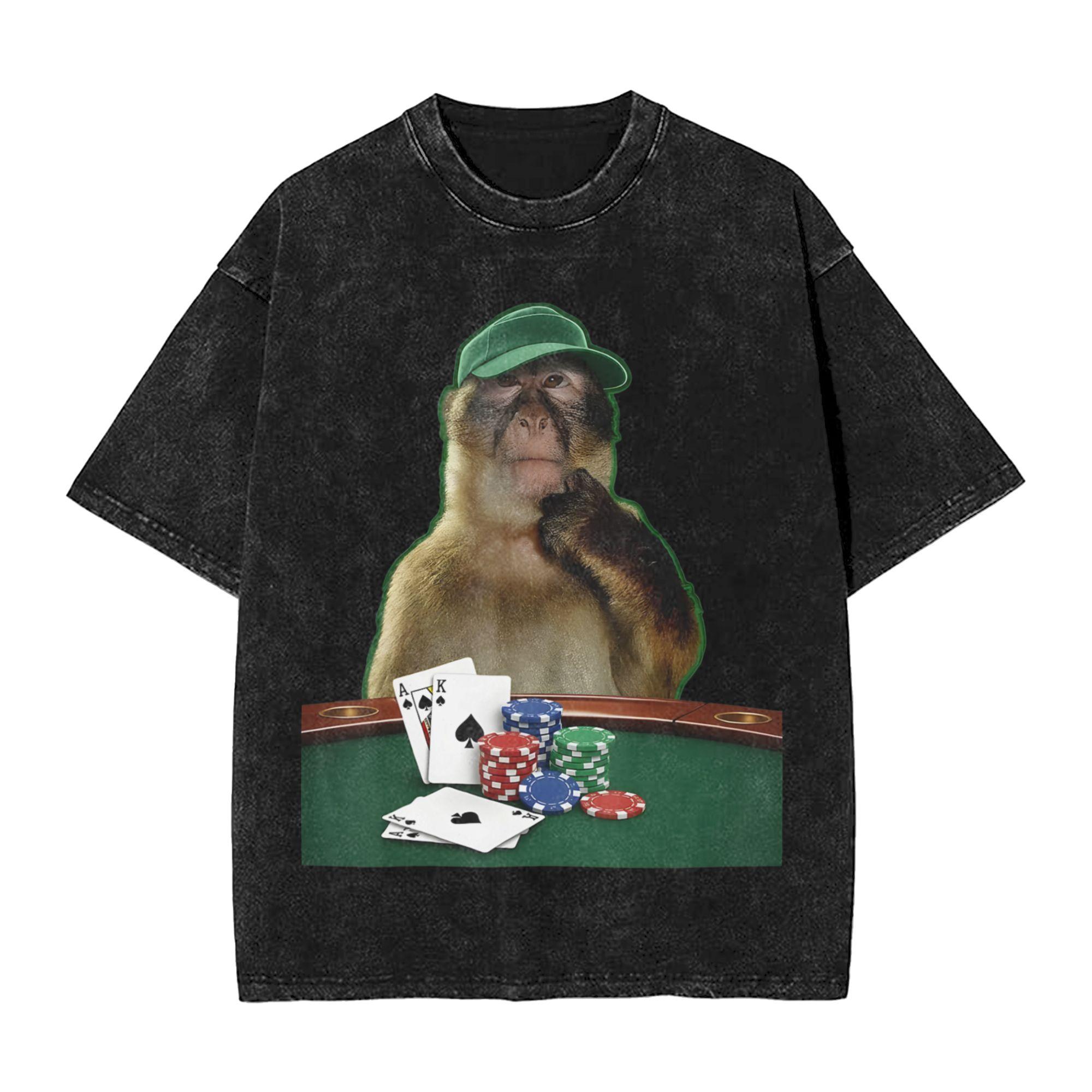 Thinking Monkey Meme T Shirt Hip Hop Washed Short Sleeve Oversize TShirt Novelty Unisex Women Streetwear Printed Tee Shirt 2XL
Thinking Monkey Meme T Shirt Hip Hop Washed Short Sleeve Oversize TShirt Novelty Unisex Women Streetwear Printed Tee Shirt 2XL