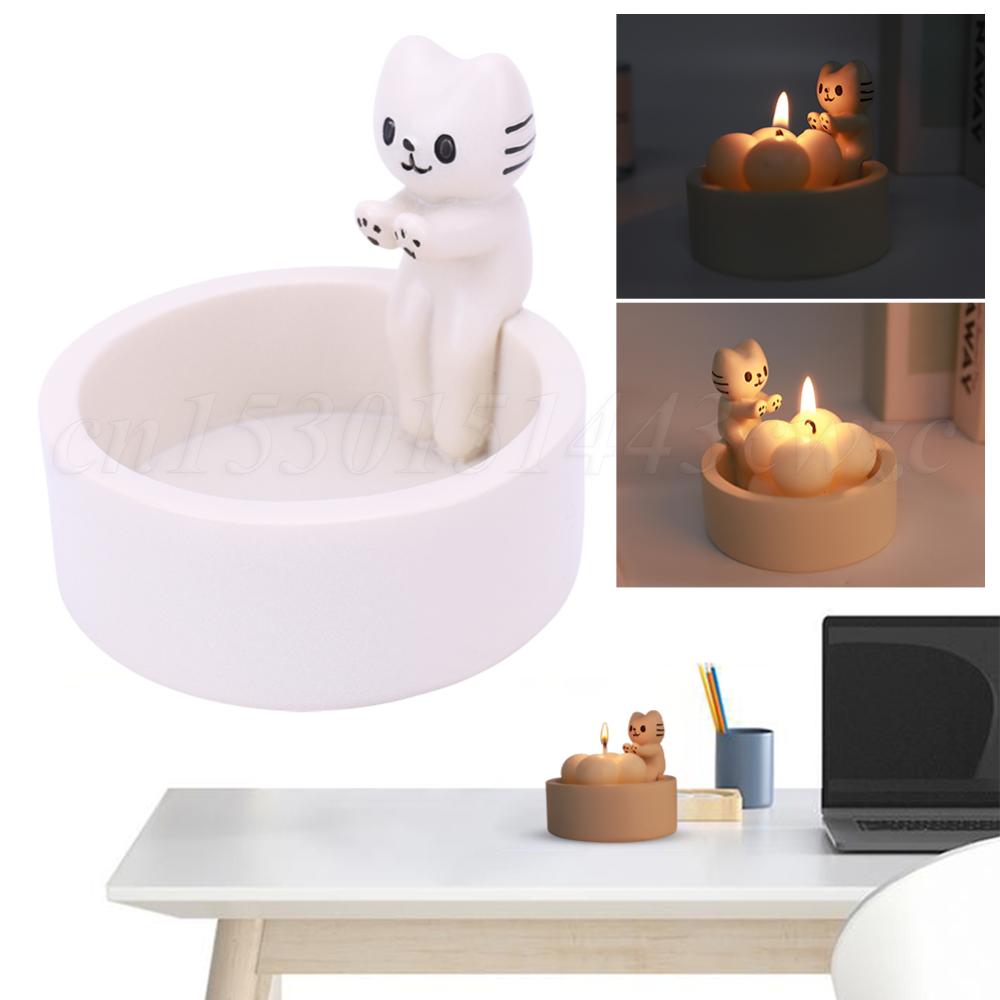 Kitten Aromatherapy Candlestick Resin Tabletop Cartoon Cat Decor Creative Kitten Warming Paws Candlestick Home Room Decor
Kitten Aromatherapy Candlestick Resin Tabletop Cartoon Cat Decor Creative Kitten Warming Paws Candlestick Home Room Decor