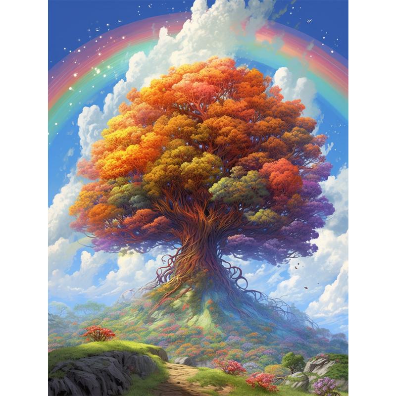 Round Diamond 5D DIY Diamond Painting Rainbow and Tree Embroidery Cross Stitch Mosaic Decoration Gift 20x30cm
Round Diamond 5D DIY Diamond Painting Rainbow and Tree Embroidery Cross Stitch Mosaic Decoration Gift 20x30cm