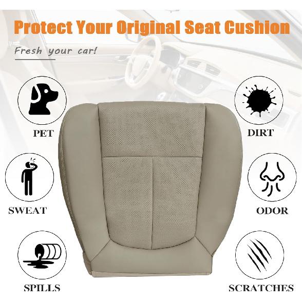 Leather Front Passenger Side Bottom Perforated Seat Cover Tan(#HA or EA or EW or HW) Compatible with Ford F150 2009 2010 2011 2012 2013 2014
Leather Front Passenger Side Bottom Perforated Seat Cover Tan(#HA or EA or EW or HW) Compatible with Ford F150 2009 2010 2011 2012 2013 2014