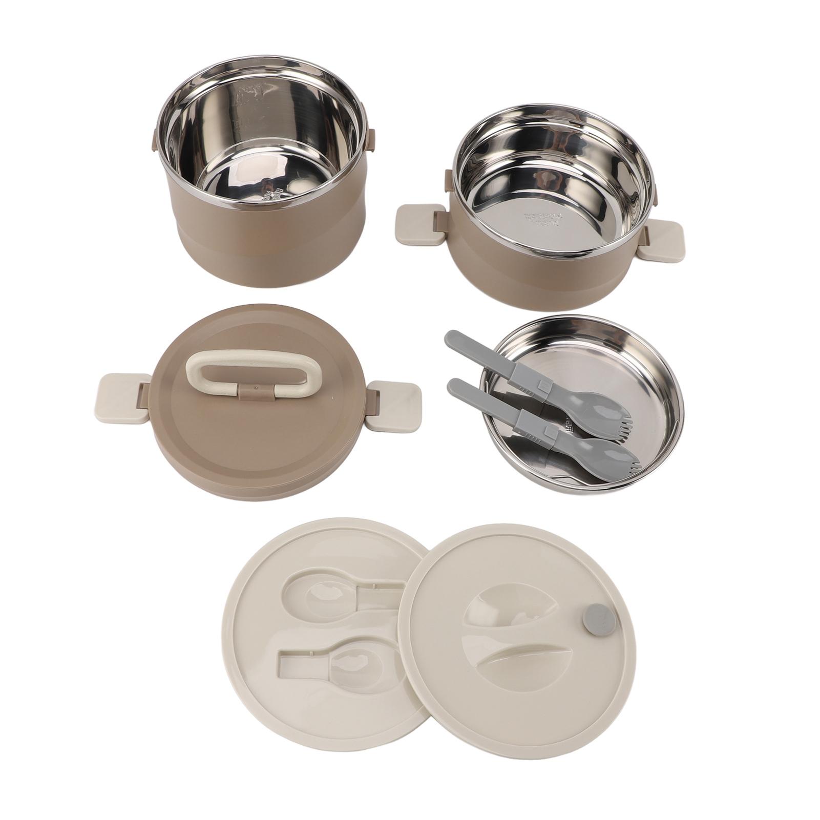 Insulated Food Container 304 Stainless Steel PP Stackable Portable Round Bento Lunch Box with Brown Single Layer 1.2L
Insulated Food Container 304 Stainless Steel PP Stackable Portable Round Bento Lunch Box with Brown Single Layer 1.2L