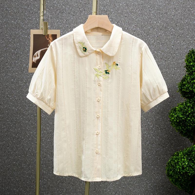 Women s Floral Embroidered Peter Pan Collar Puff Sleeve Blouse M
Women s Floral Embroidered Peter Pan Collar Puff Sleeve Blouse M