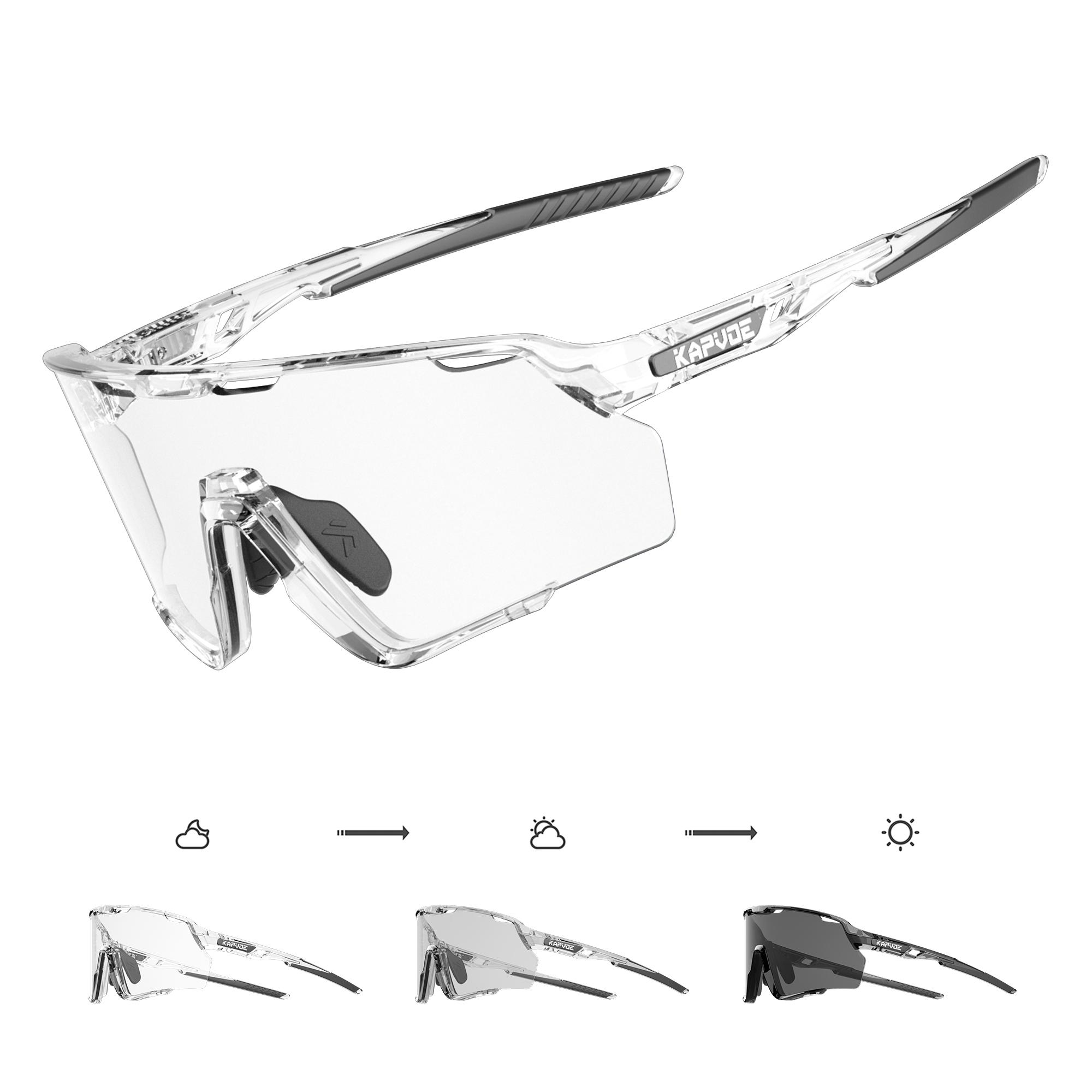 Kapvoe Photochromic Frame Sunglasses and Photochromic Lens Cycling Glasses for WomenUV400 Sports Eyewear 2026 Bike Bicycle UV400 Photochromic lens
Kapvoe Photochromic Frame Sunglasses and Photochromic Lens Cycling Glasses for WomenUV400 Sports Eyewear 2026 Bike Bicycle UV400 Photochromic lens