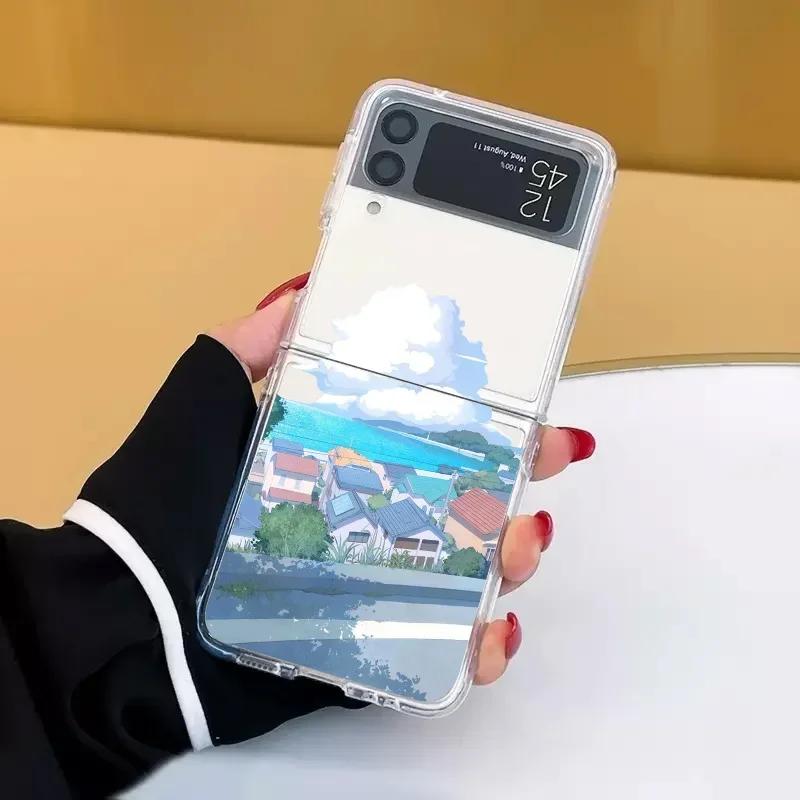 Чехол с аниме-пейзажем для Samsung Galaxy Z Flip 5 7 ZFlip 6 Прозрачная прозрачная крышка с пейзажем для Samsung ZFlip 4 Z Flip 3 Fundas Galaxy ZFlip 7
Чехол с аниме-пейзажем для Samsung Galaxy Z Flip 5 7 ZFlip 6 Прозрачная прозрачная крышка с пейзажем для Samsung ZFlip 4 Z Flip 3 Fundas Galaxy ZFlip 7