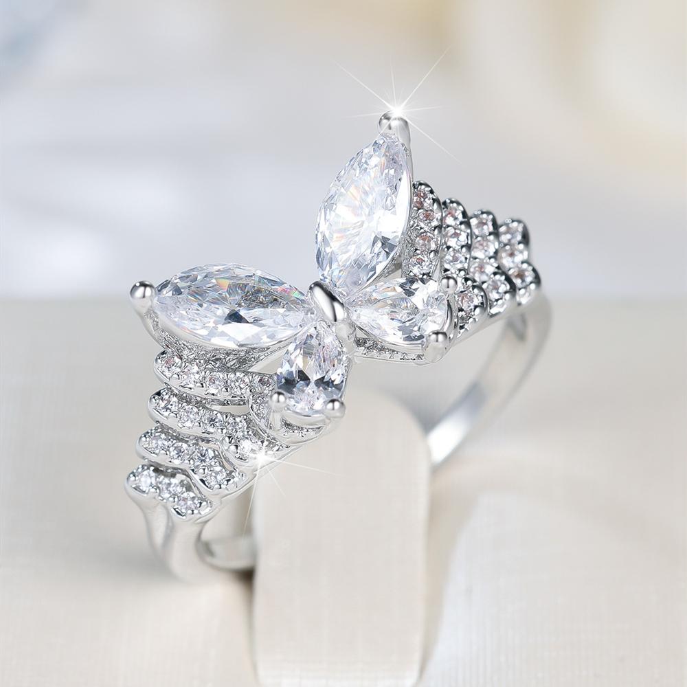 Elegant White Zircon Butterfly Rings for Women Simple Silver Color Wedding Band Gifts Jewelry 10 срібний
Elegant White Zircon Butterfly Rings for Women Simple Silver Color Wedding Band Gifts Jewelry 10 срібний