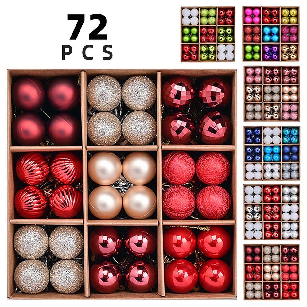 72pcs Shatterproof Electroplating Hanging Balls 3cm Christmas Tree Pendants New Year Decoration
72pcs Shatterproof Electroplating Hanging Balls 3cm Christmas Tree Pendants New Year Decoration