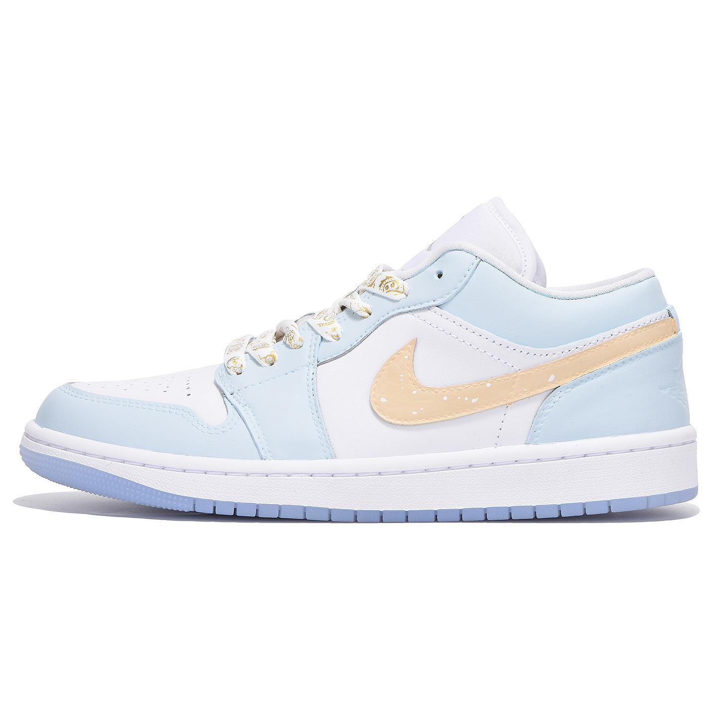 Jordan Air Jordan 1 Slip Resistant And Abrasion Resistant Coverage Low top Vintage Basketball Shoes Women s White Blue DC0774-105(Team-) 36
Jordan Air Jordan 1 Slip Resistant And Abrasion Resistant Coverage Low top Vintage Basketball Shoes Women s White Blue DC0774-105(Team-) 36