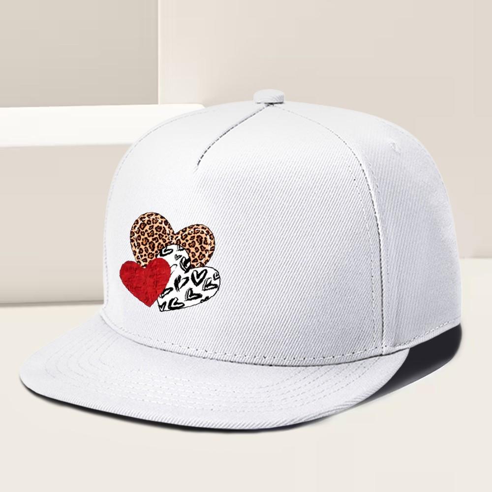 Leopard Print Hearts Snapback Cap Adjustable Polyester Streetwear Flat Brim Hat for Unisex Outdoor One Size
Leopard Print Hearts Snapback Cap Adjustable Polyester Streetwear Flat Brim Hat for Unisex Outdoor One Size