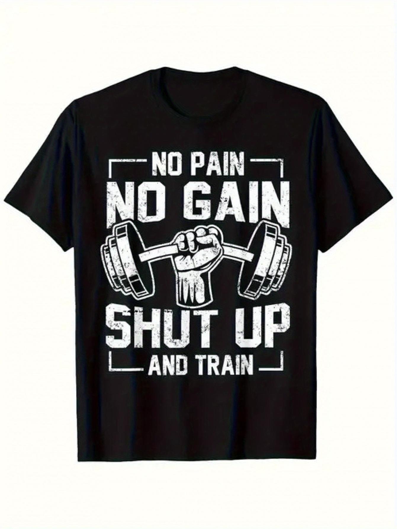 Men S No Pain No Gain Shut Up and Train Motivational Gym T-Shirt | 100% Regular Fit Short Sleeve Workout Tee with Distressed Print & Barbell Graphic S
Men S No Pain No Gain Shut Up and Train Motivational Gym T-Shirt | 100% Regular Fit Short Sleeve Workout Tee with Distressed Print & Barbell Graphic S