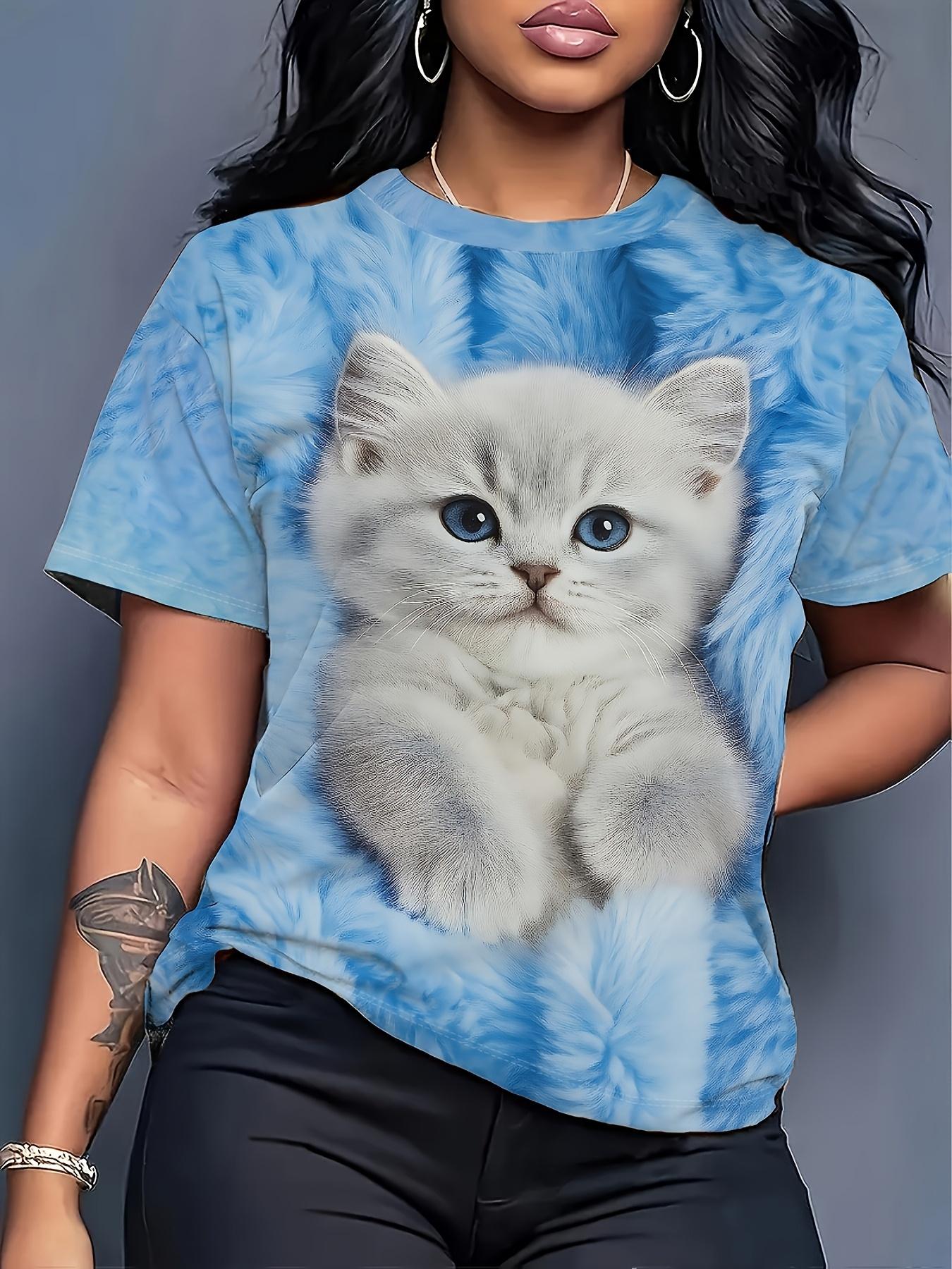 Blue Plush Textured Cat Print Off-Shoulder T-Shirt. Soft And Cute Kitten Pattern Short Sleeve Top. Suitable for Outdoor Shopping. Gatherings. And Fitn L дубильная кора
Blue Plush Textured Cat Print Off-Shoulder T-Shirt. Soft And Cute Kitten Pattern Short Sleeve Top. Suitable for Outdoor Shopping. Gatherings. And Fitn L дубильная кора