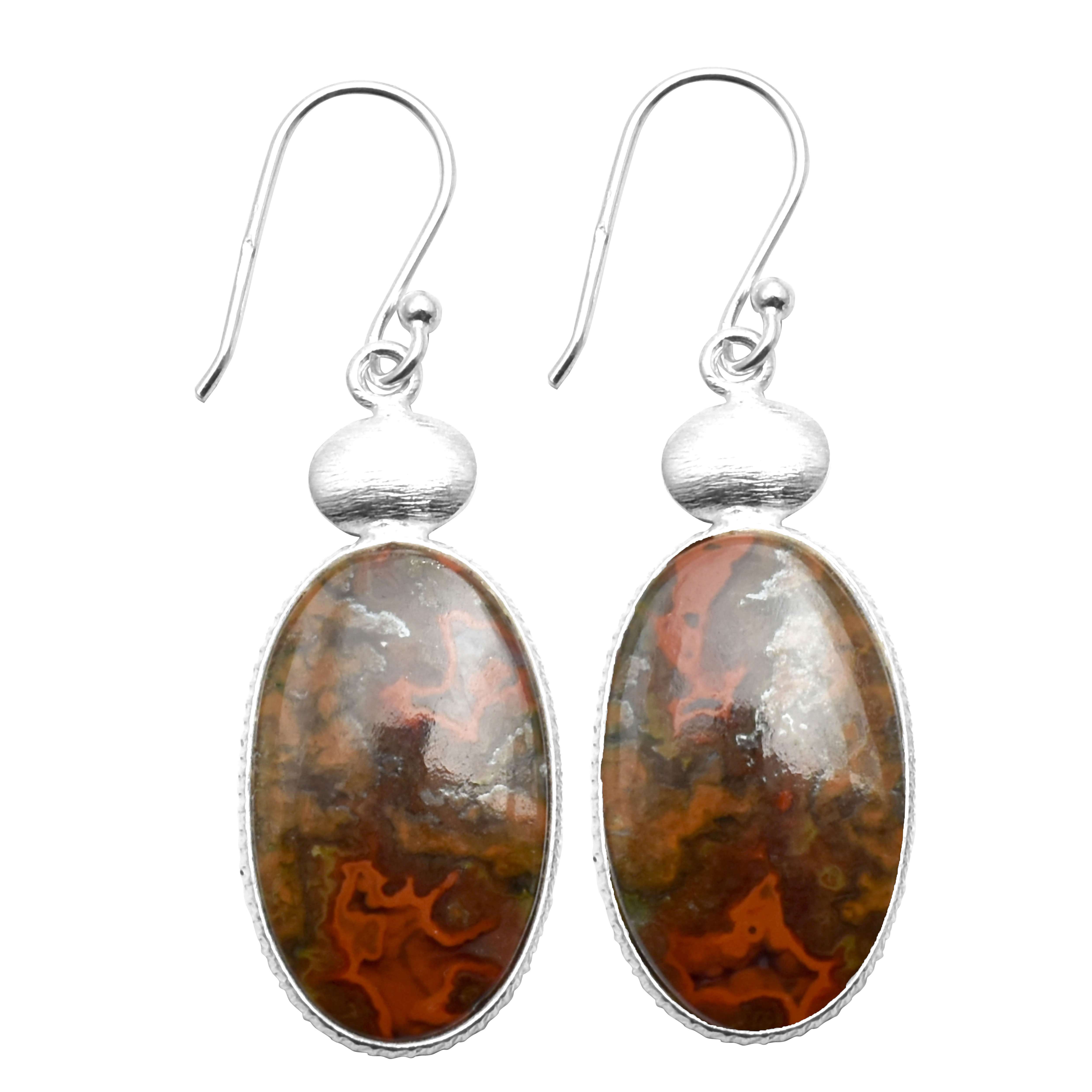 Seam Agate Gemstone Earrings Solid 925 Sterling Silver Handmade Earrings Jewelry Gift For Women And Girls E-3463
Seam Agate Gemstone Earrings Solid 925 Sterling Silver Handmade Earrings Jewelry Gift For Women And Girls E-3463