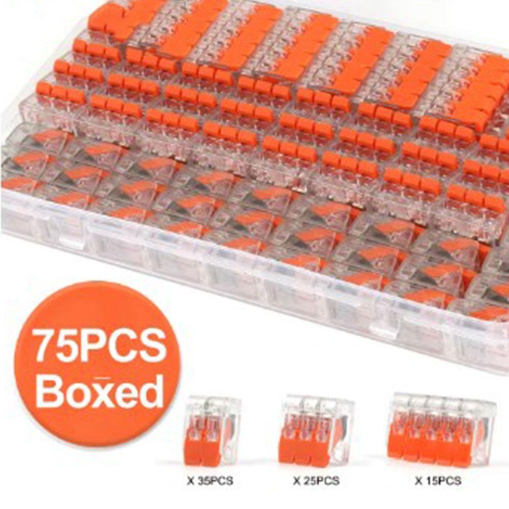 75Pcs /Box Quick Wiring Electrical Lever Wire Connectors Wire Terminal Connector Cable червоний
75Pcs /Box Quick Wiring Electrical Lever Wire Connectors Wire Terminal Connector Cable червоний