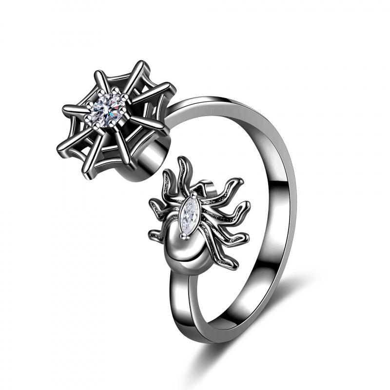 New Arrival Spider Web Rotating Zircon Anxiety Relief Ring Women s Unique Design Adjustable Open Size
New Arrival Spider Web Rotating Zircon Anxiety Relief Ring Women s Unique Design Adjustable Open Size