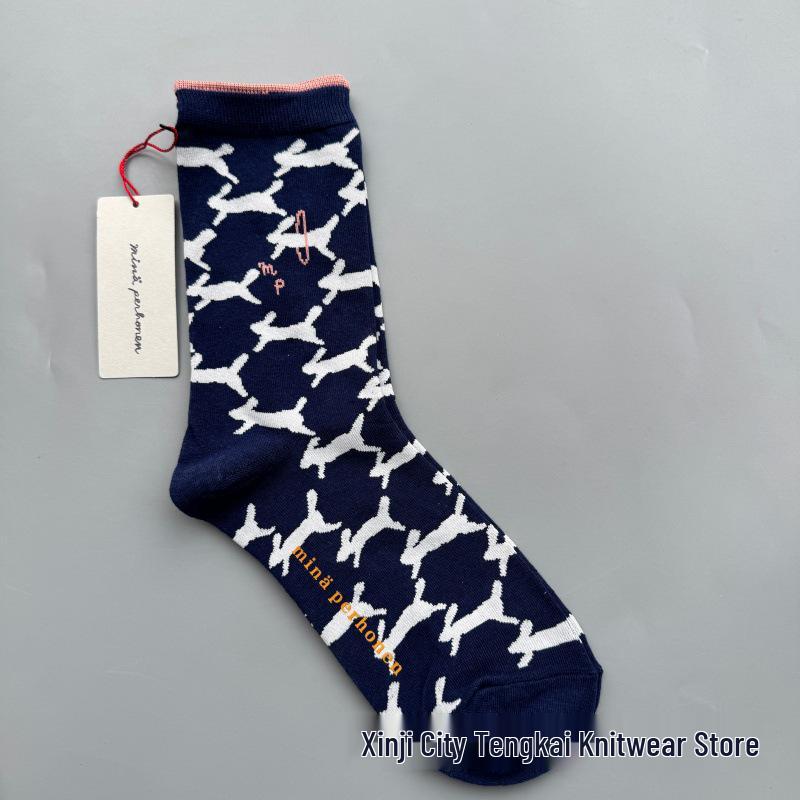 mina perhonen Women s Run Rabbit Run 30th Anniversary Limited Cotton Socks One size 36-40 темно-синього кольору
mina perhonen Women s Run Rabbit Run 30th Anniversary Limited Cotton Socks One size 36-40 темно-синього кольору