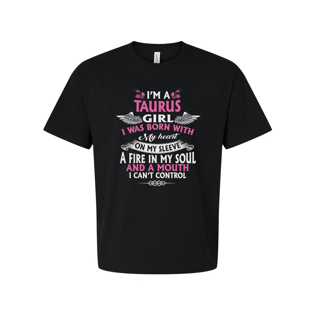 Taurus Girl Graphic Tee With Zodiac Design And The Quote I Was Born With My Hear XL
Taurus Girl Graphic Tee With Zodiac Design And The Quote I Was Born With My Hear XL