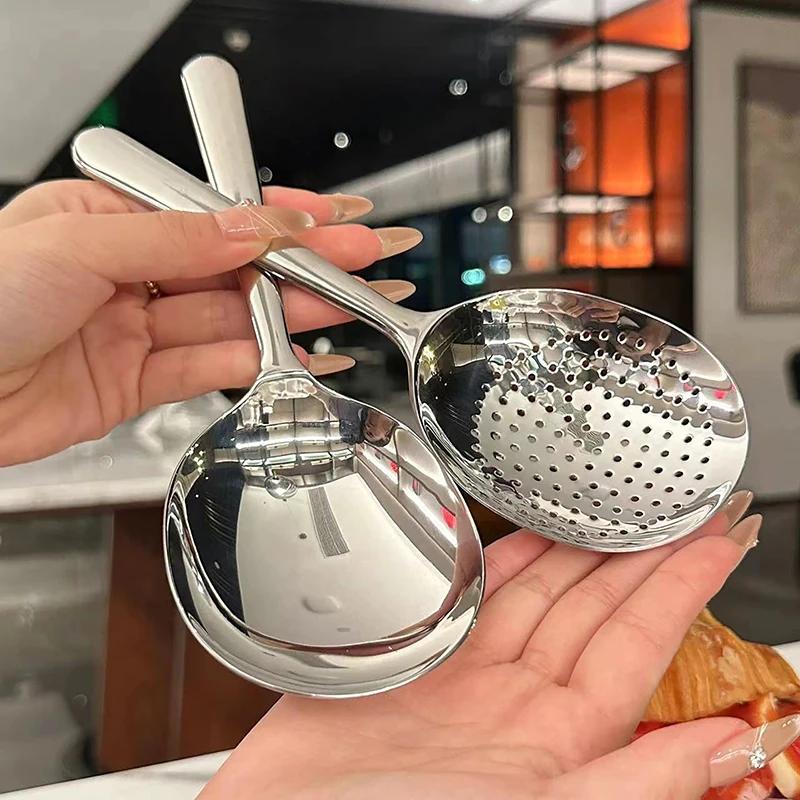 304 Stainless Steel Ladle - Heat Resistant Soup Spoon with Drip-Free Design, Anti-Scald Handle for Kitchen & Dining Use
304 Stainless Steel Ladle - Heat Resistant Soup Spoon with Drip-Free Design, Anti-Scald Handle for Kitchen & Dining Use