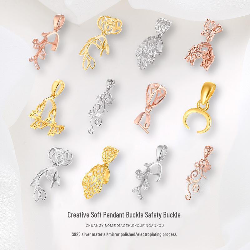 18K Electroplated S925 Silver Pendant Clasp for Women s Jewelry, Empty Setting Safety Buckle with Amber Clip S925 Silver
18K Electroplated S925 Silver Pendant Clasp for Women s Jewelry, Empty Setting Safety Buckle with Amber Clip S925 Silver