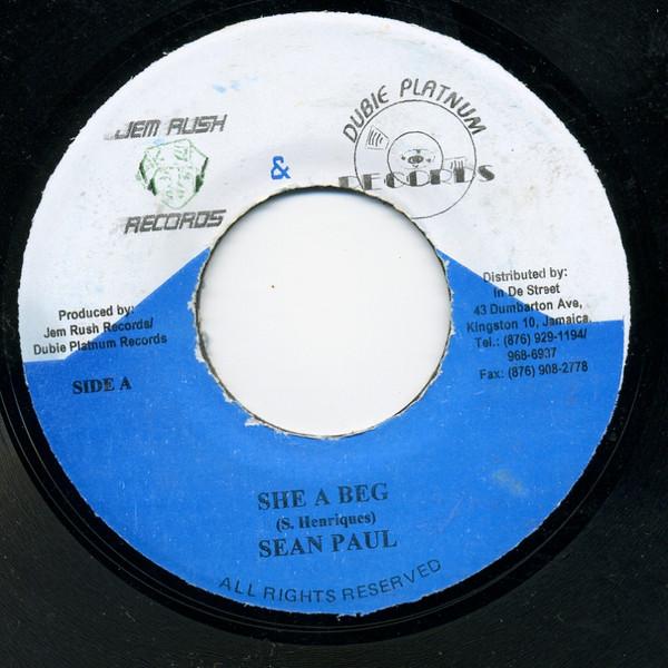 7inch Record SEAN PAUL - She A Beg NONE Jem Rush Record 2001 Jamaica Reggae, Ska & Dub Used
7inch Record SEAN PAUL - She A Beg NONE Jem Rush Record 2001 Jamaica Reggae, Ska & Dub Used