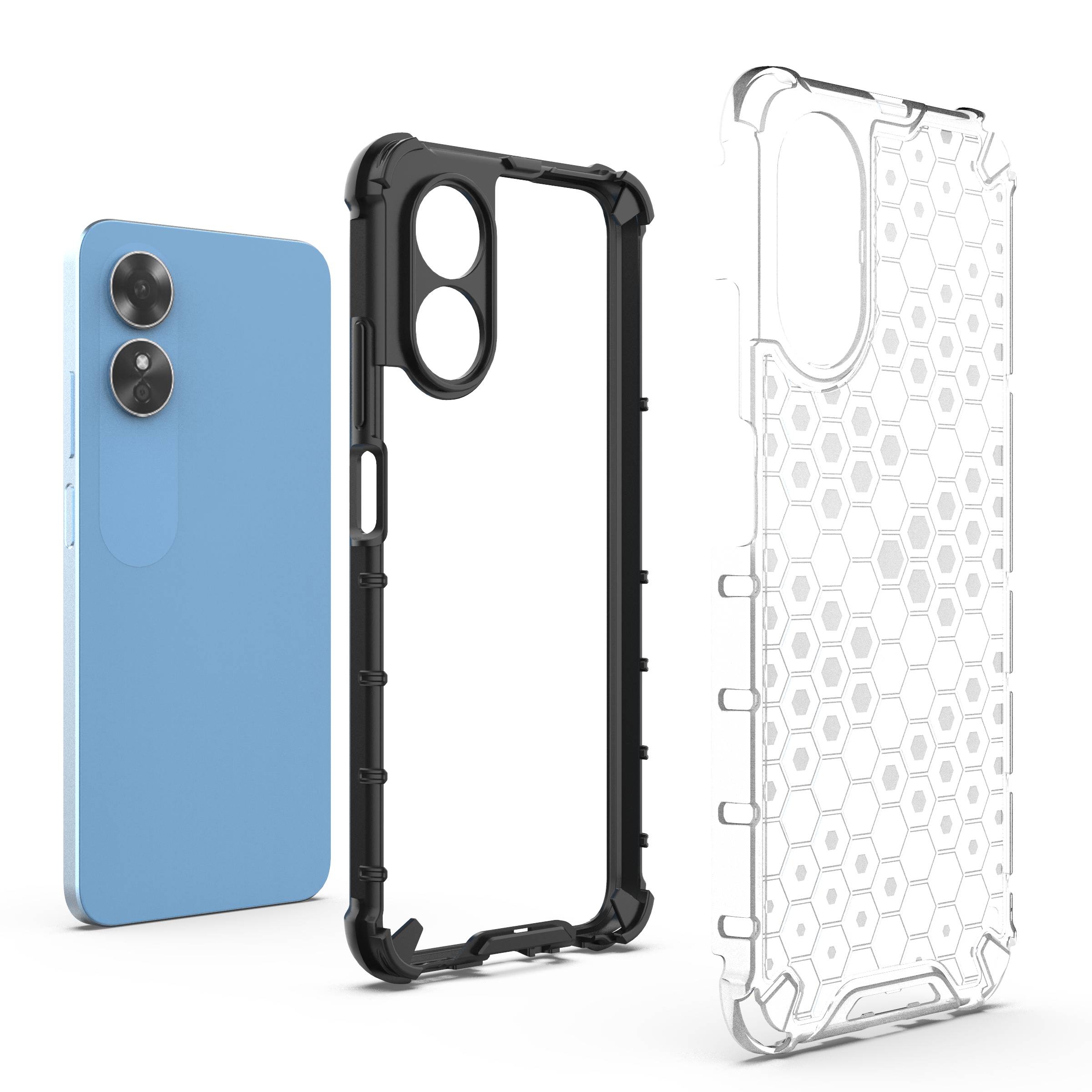 For Oppo A17 4G/A17k 4G TPU+PC Phone Case Honeycomb Texture Drop-proof Protective Back Cover Black
For Oppo A17 4G/A17k 4G TPU+PC Phone Case Honeycomb Texture Drop-proof Protective Back Cover Black