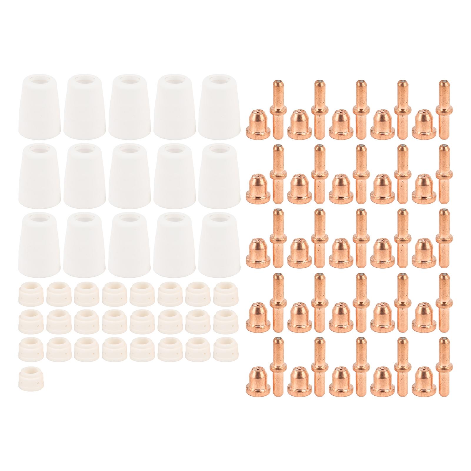 90 Pcs Plasma Cutter Cutting Torch Consumables Electrode Nozzles Cups Kit Porcelain and Copper
90 Pcs Plasma Cutter Cutting Torch Consumables Electrode Nozzles Cups Kit Porcelain and Copper
