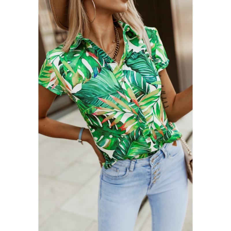Summer 2023 Color Print Short Sleeve Shirt Small зелёный
Summer 2023 Color Print Short Sleeve Shirt Small зелёный