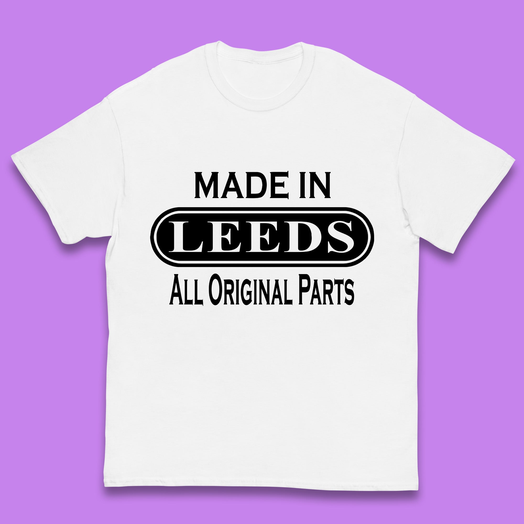 Made In Leeds All Original Parts Vintage Retro Birthday City In West Yorkshire, England Gift Kids T Shirt 110
Made In Leeds All Original Parts Vintage Retro Birthday City In West Yorkshire, England Gift Kids T Shirt 110