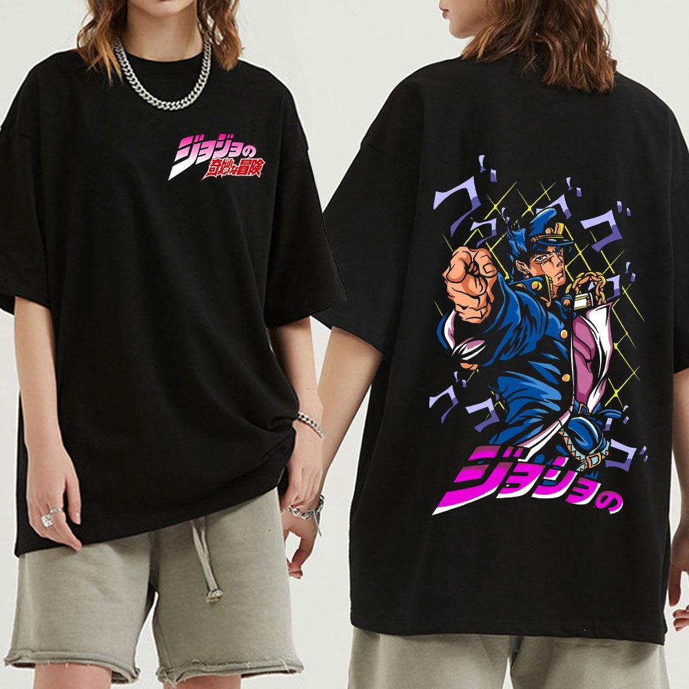 Горячая футболка с аниме Jojo Bizarre Adventure Jotaro Star Platinum Manga, футболки с графическим принтом, модные винтажные повседневные футболки с короткими рукавами
Горячая футболка с аниме Jojo Bizarre Adventure Jotaro Star Platinum Manga, футболки с графическим принтом, модные винтажные повседневные футболки с короткими рукавами