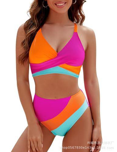 Women s new split contrasting swimsuit cross bikini V-neck swimsuit XL
Women s new split contrasting swimsuit cross bikini V-neck swimsuit XL