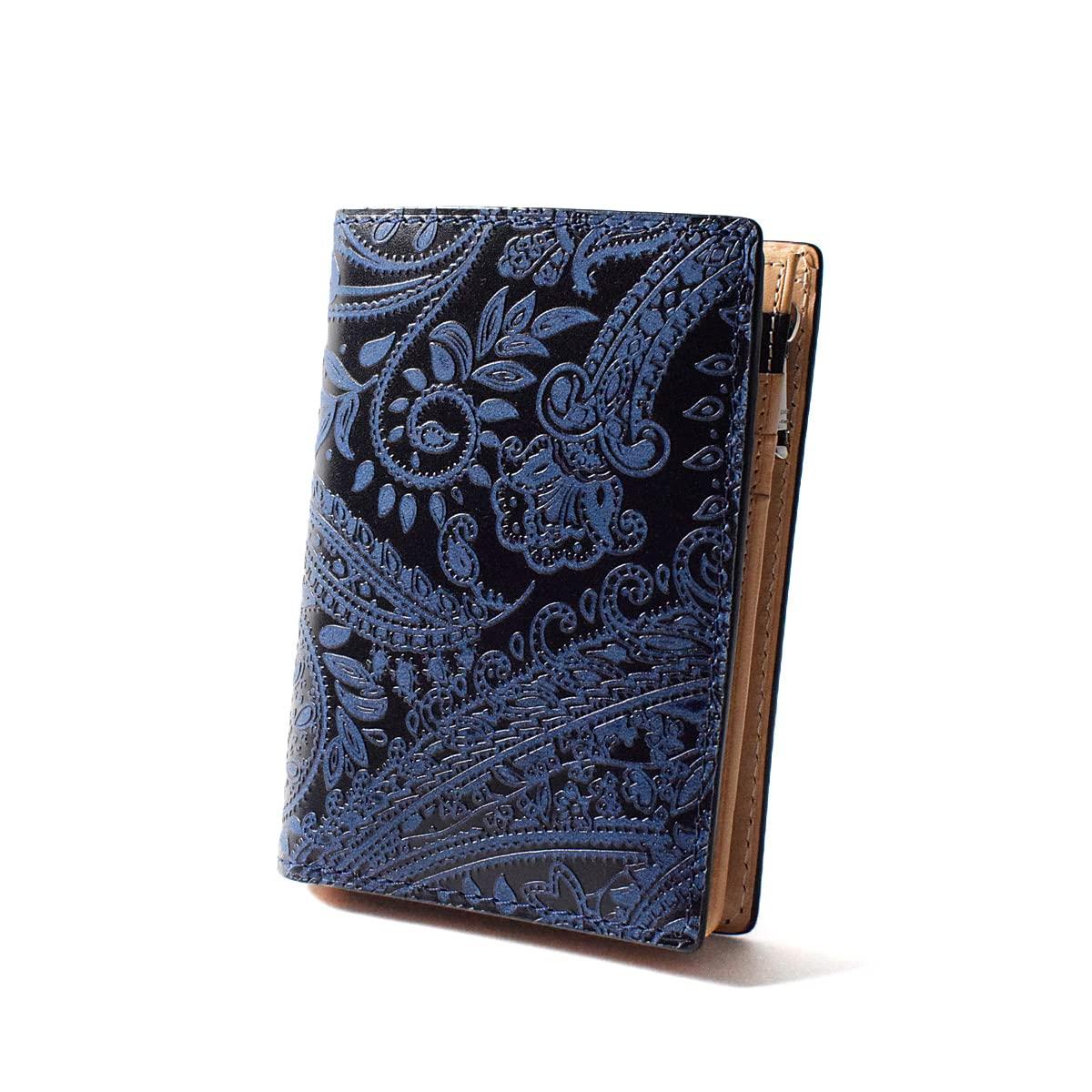 Baggy Port Half Wallet, Indigo-Dyed Leather with Paisley Embossed Pattern, Men s and Women s Unisex Bifold Wallet ZYS-196 (Dark Blue)
Baggy Port Half Wallet, Indigo-Dyed Leather with Paisley Embossed Pattern, Men s and Women s Unisex Bifold Wallet ZYS-196 (Dark Blue)