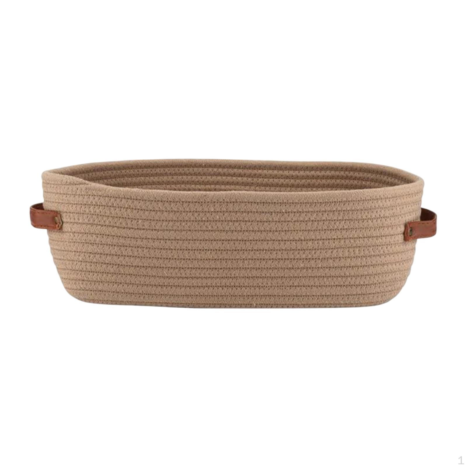 Корзина из хлопковой веревки, органайзер для ванной комнаты, современное прочное хранилище с ручками для Khaki
Корзина из хлопковой веревки, органайзер для ванной комнаты, современное прочное хранилище с ручками для Khaki