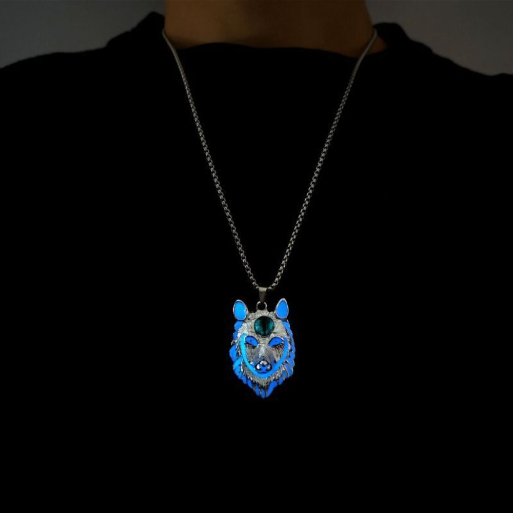 Lion Wolf Halloween Necklace Animal Hip Hop Neck Chains Creative Luminous Pendant Necklace Gifts lion blue
Lion Wolf Halloween Necklace Animal Hip Hop Neck Chains Creative Luminous Pendant Necklace Gifts lion blue