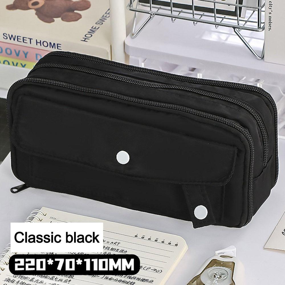 Многослойный пенал большой емкости канцелярская сумка минималистская сумка для ручек школьный офис чёрный
Многослойный пенал большой емкости канцелярская сумка минималистская сумка для ручек школьный офис чёрный